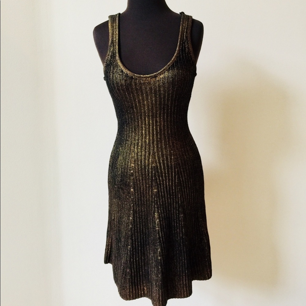 ❗️SOLD Trina Turk Metallic Wool Knit Dres NWT $348 - Picture 3 of 8